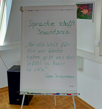 Flipchart Zitat Eugen Drewermann